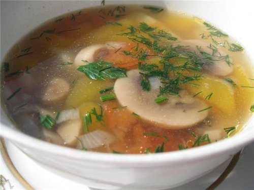 Постный суп с гречкой и грибами в мультиварке: рецепт с фото
