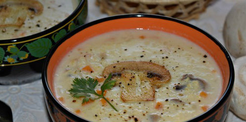 Суп сливочный с пшеном и грибами в мультиварке: рецепт с фото